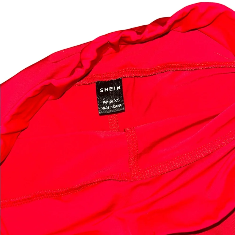 SHEIN Mini Shorts Vibrant Red Swimwear XS